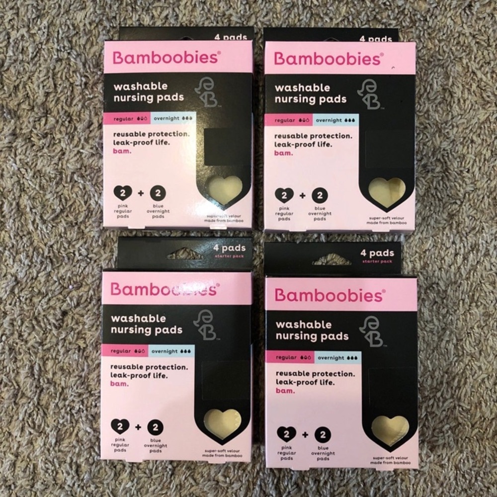 New! 16ct Bamboobies bamboo reusable nursing pads